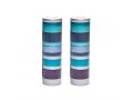 Yair Emanuel Salt and Pepper Shakers, Anodized Aluminum  Blue Rings