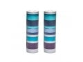 Yair Emanuel Salt and Pepper Shakers, Anodized Aluminum  Blue Rings