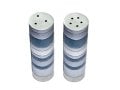 Yair Emanuel Salt and Pepper Shakers, Anodized Aluminum - Gray Rings