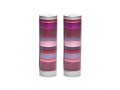 Yair Emanuel Salt and Pepper Shakers, Anodized Aluminum  Maroon Rings