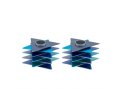 Yair Emanuel Shabbat Candlesticks, Stacked Triangle Stars of David  Blue