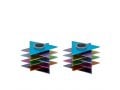 Yair Emanuel Shabbat Candlesticks, Stacked Triangle Stars of David  Multicolor