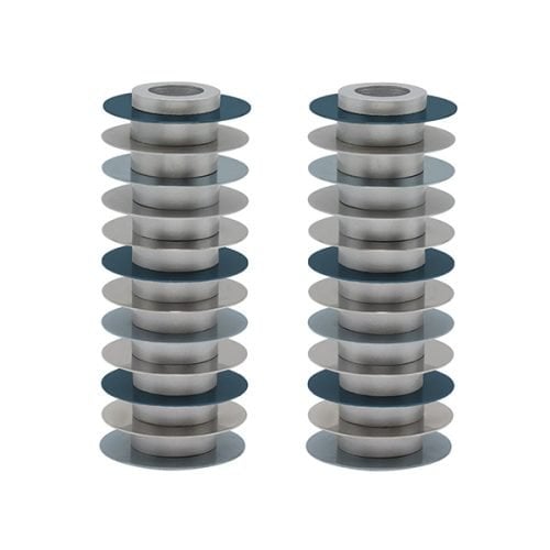 Yair Emanuel, Stacked Disc Style Candlesticks - Gray