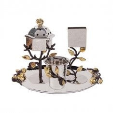 Yair Emanuel Two Tone Stainless Steel Havdalah Set - Pomegranates