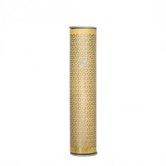 Yair Emanuel Wide Cutout Rounded Gold Metal Mezuzah Case - Stars of David