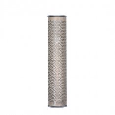 Yair Emanuel Wide Cutout Rounded Metal Mezuzah Case - Silver Stars of David