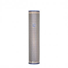 Yair Emanuel Wide Cutout Rounded Metal Mezuzah Case - Silver and Powder Stars of David