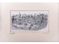 YehuditsArt Sketch Print of Mount Zion, Jerusalem Walls and Tower of David