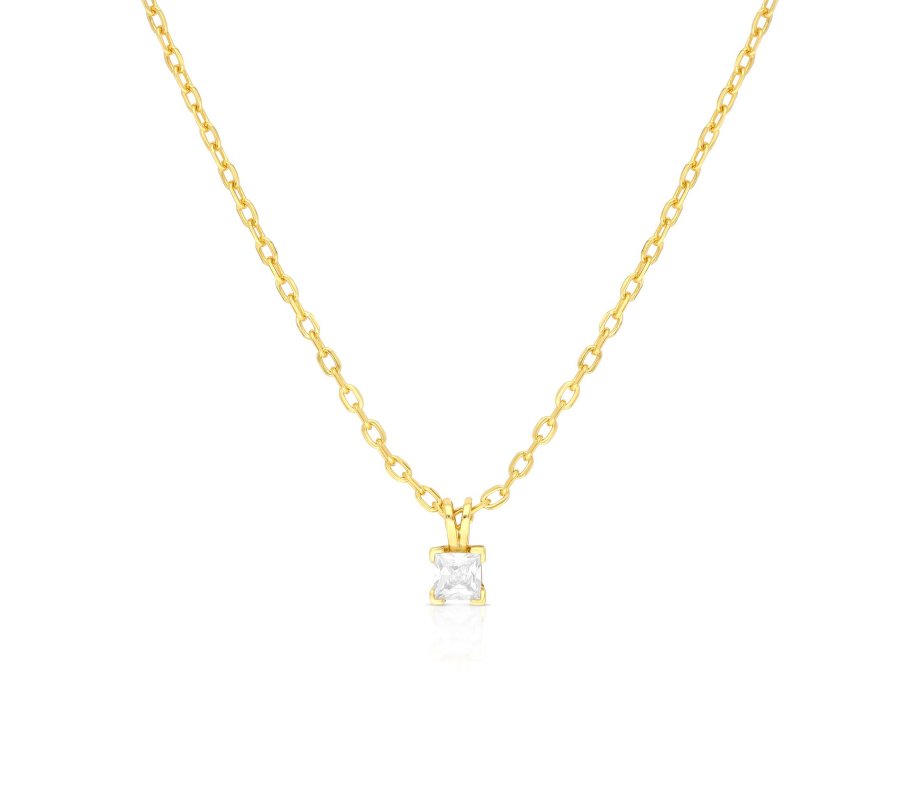 Yellow or Rose Gold Plated Sterling Silver with Green and White Zircons Pendant