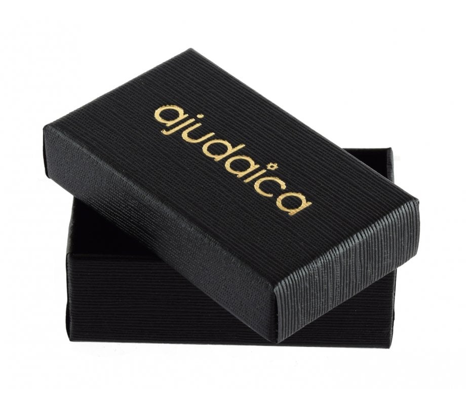 aJudaica Blue Opal Hamsa Pendant Necklace